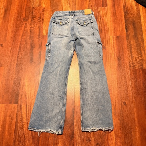 Women's Blue Cargo Jeans - Picture 12 of 12
